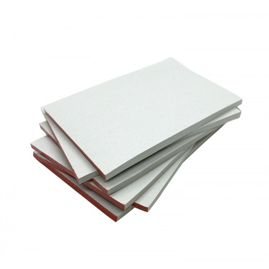 Block De Notas Tamaño 1/4 Respaldo Gris Enlomado Rojo 50 Hojas Blancas