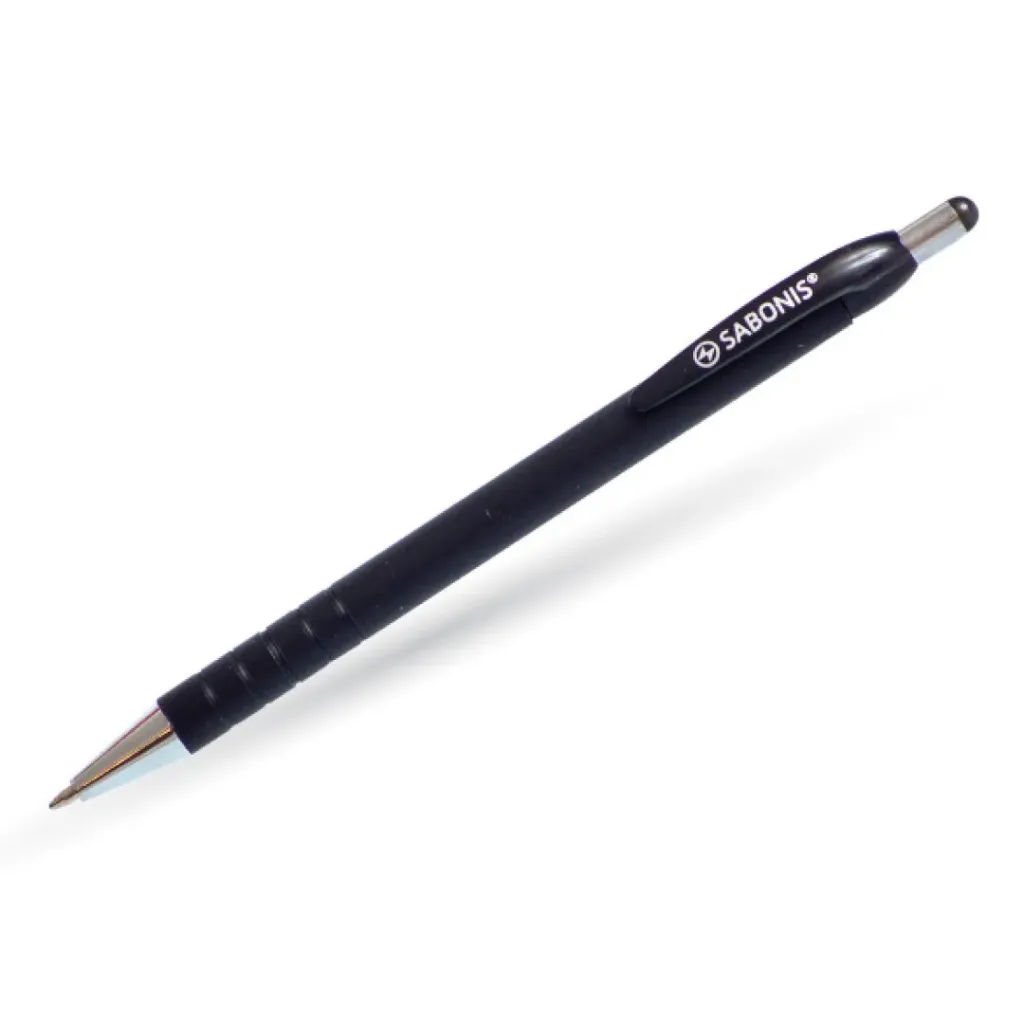 Bolígrafo Retráctil Sabonis Punto Mediano 1mm Mod. 6032 Color Negro