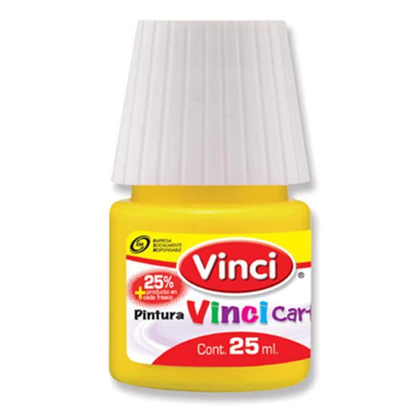 [7501014601014] Pintura Cartel Vinci 25ml Color Amarillo Limón