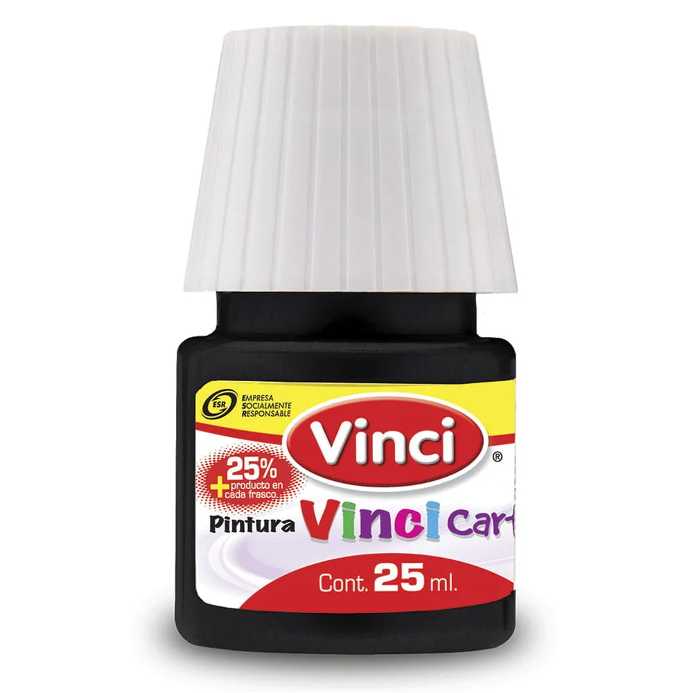 [7501014601144] Pintura Cartel Vinci 25ml Color Negro Bujia