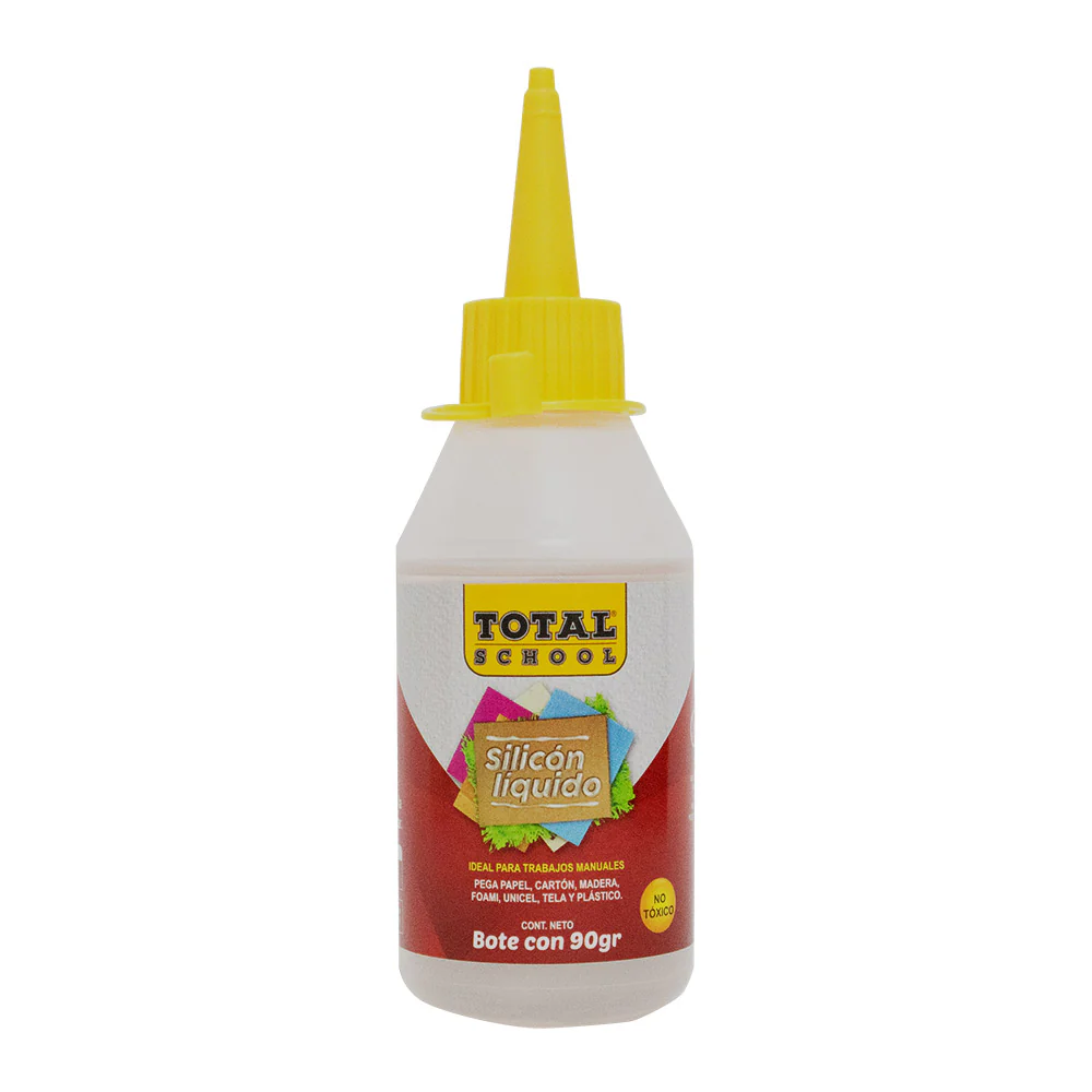 [7502280168546] Bote De Silicón Líquido Transparente Total School 90Gr