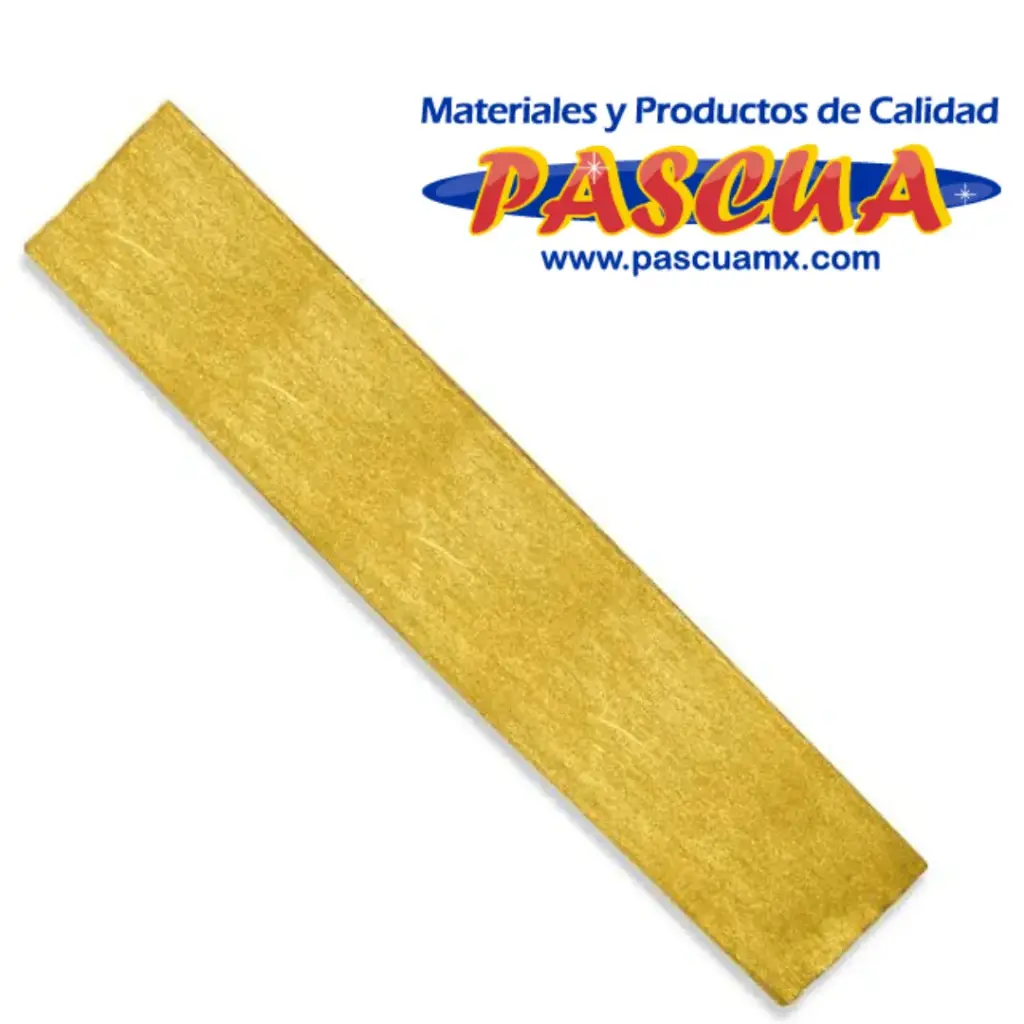 [7501987523245] Papel Crepé Metalizado Pascua 200x50 Cm (Dorado)