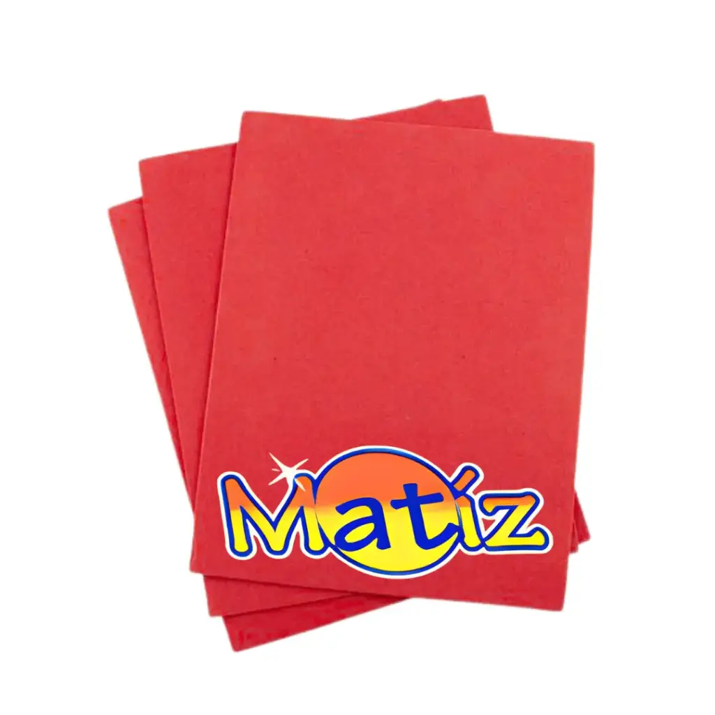 [7501987513390] Foamy Liso Matíz Tamaño Carta 21.5x27.5cm (Rojo)