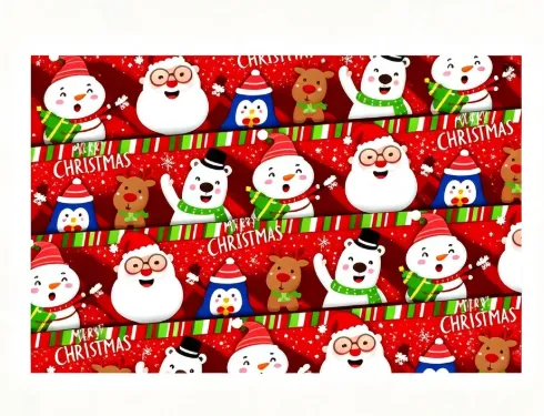 [2989301008417] Papel Regalo Personajes Navideños 75X15cm 80grs Itrade PC26
