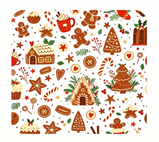 [29893010088479] Papel De Regalo Navideño Galletas De Gengibre 75x15cm 80Gr Itrade Mod. 98988479