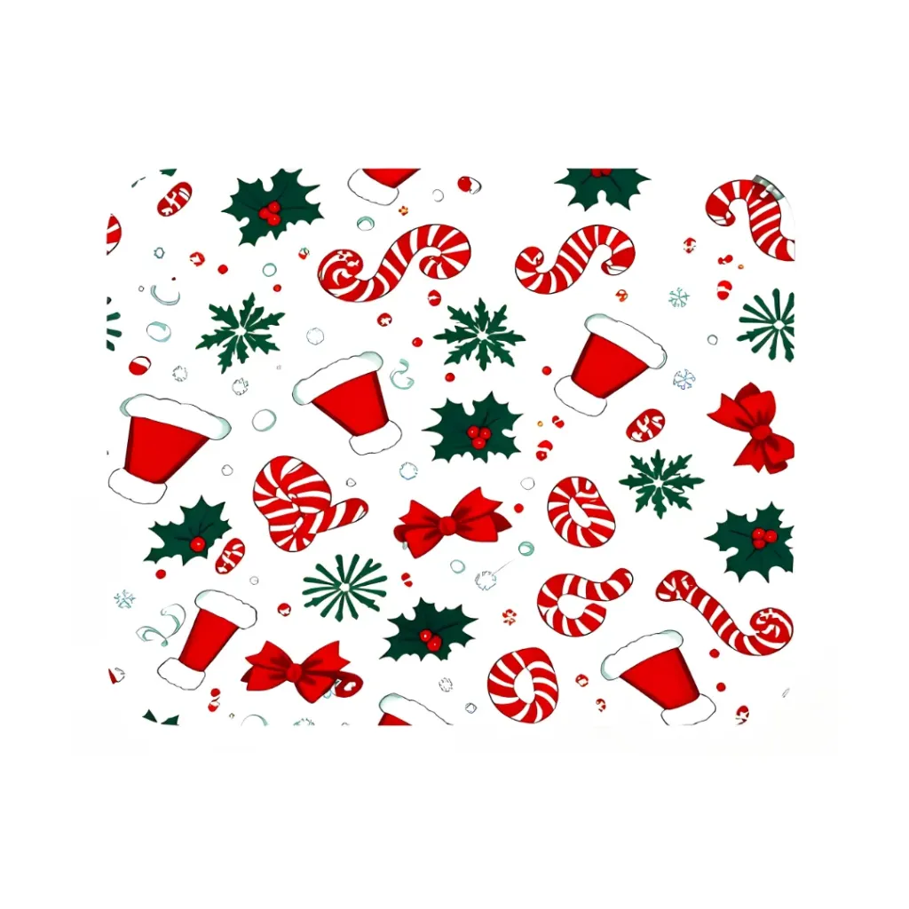 [9893010088493] Papel De Regalo Navideño Gorros y Bastones 75x15cm 80Gr Itrade Mod. 98988493
