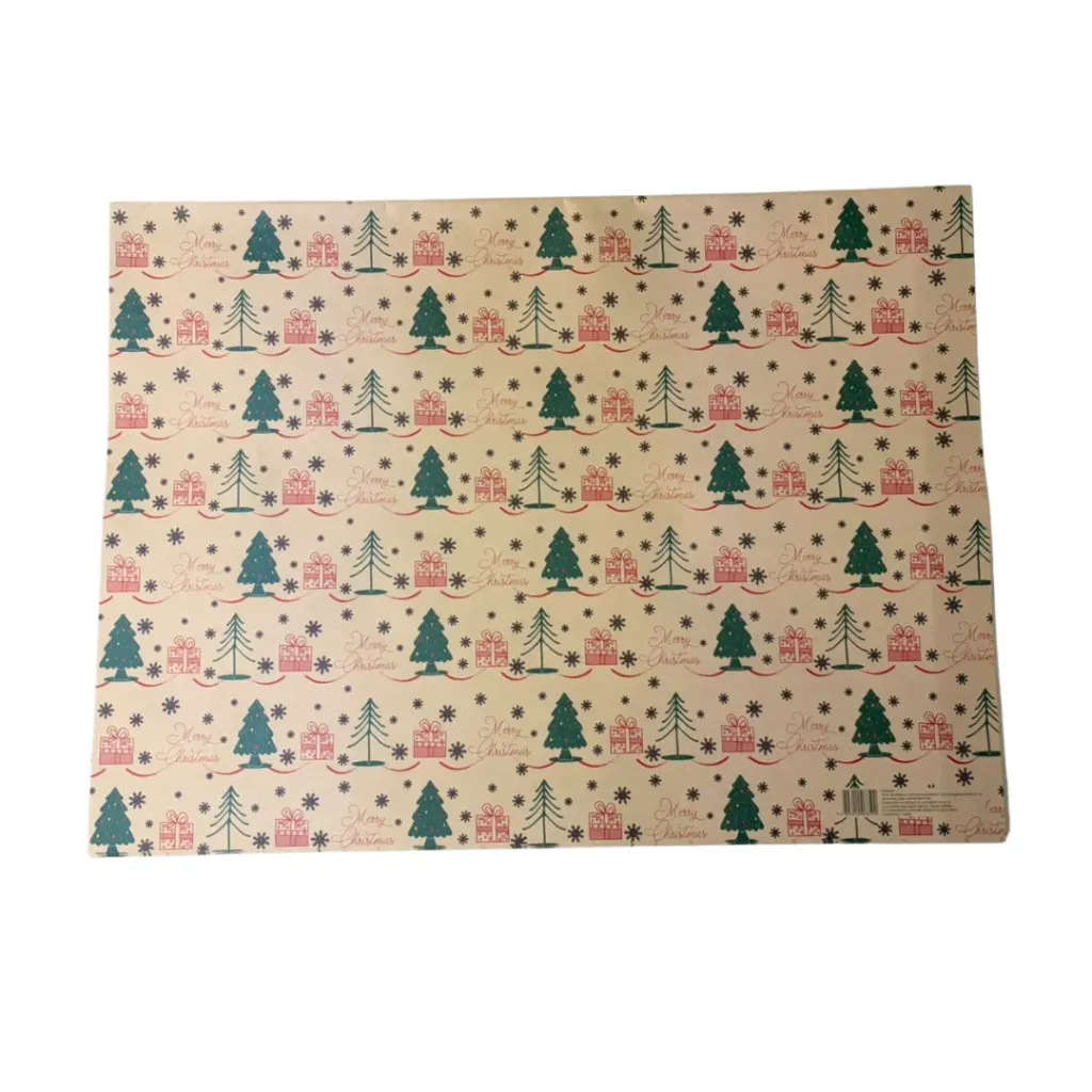[9893010088509] Papel De Regalo Navideño Pinos Café 75x15cm 80Gr Itrade Mod. 98988509