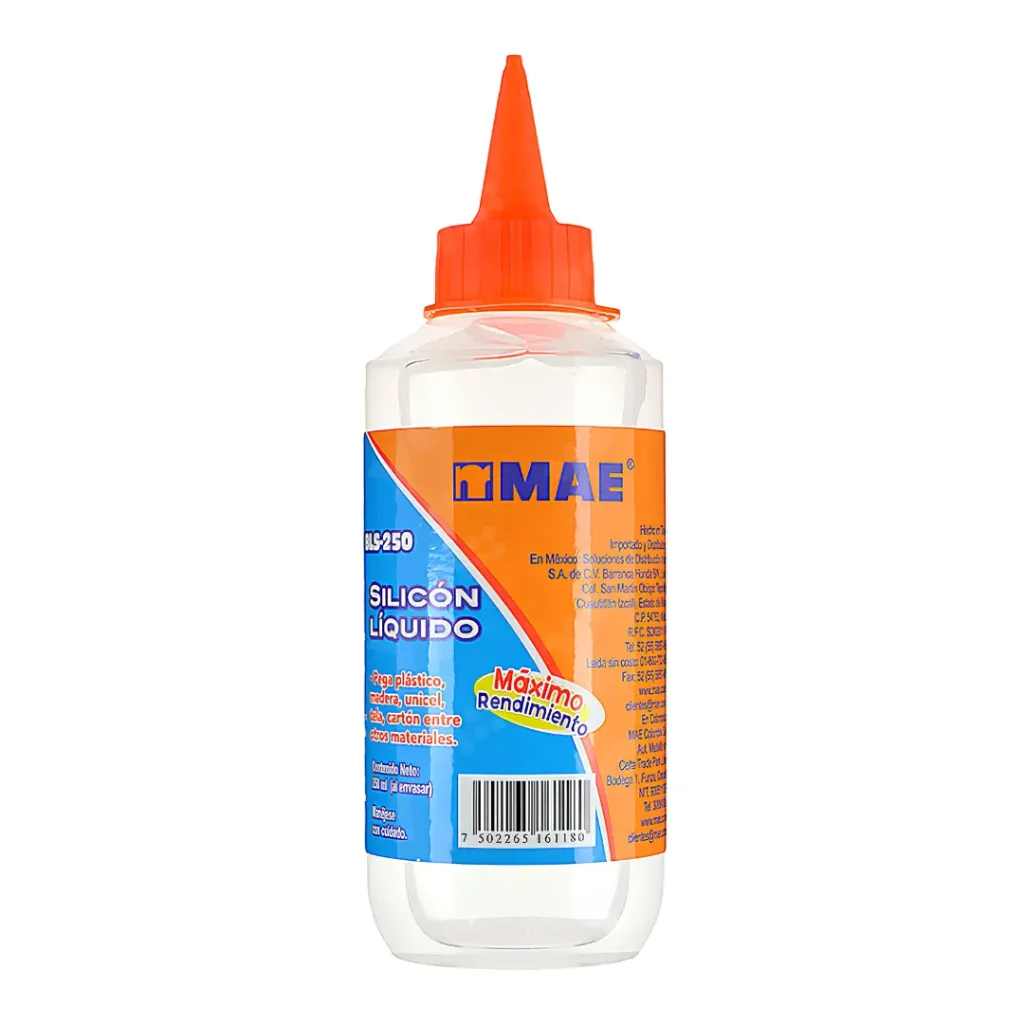 Bote De Silicón Líquido Transparente Mae Mod. BLS-250 250ml